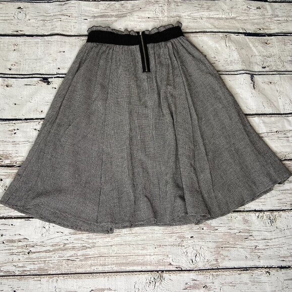 Zara Front Pleated Gingham Skirt Size M - Picture 6 of 9